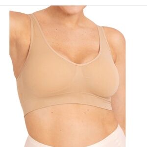 Shapermint Essentials Women's Everyday Throw-on Wire Free Bralette - Beige